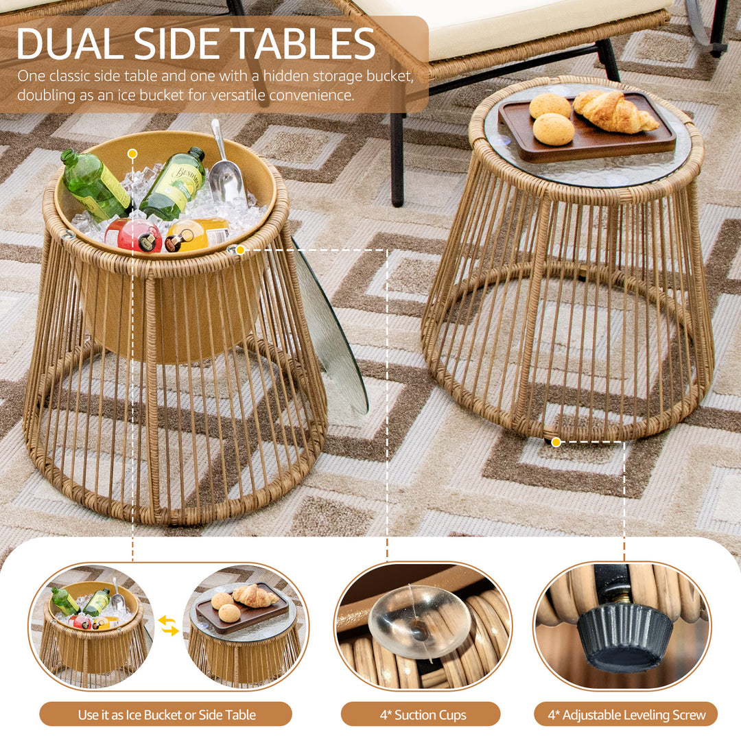 NICESOUL Patio Bohemian Sofa Set With Table 7 Seater 7 Piece