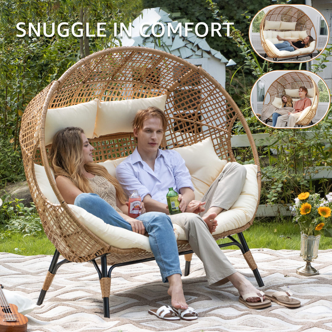 NICESOUL Patio Bohemian Sofa Set With Table 7 Seater 7 Piece