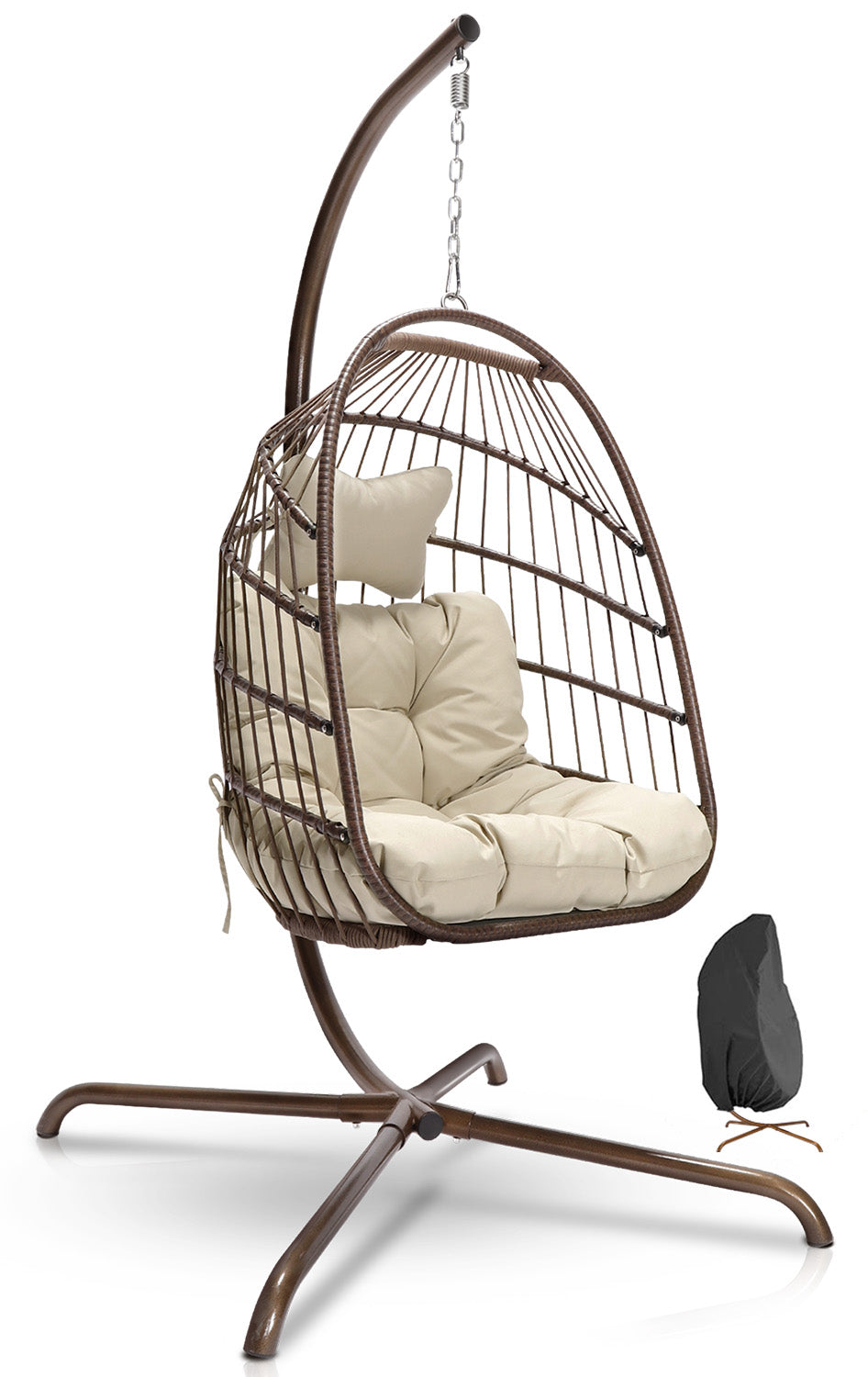 NICESOUL Swing Egg Chair with Stand