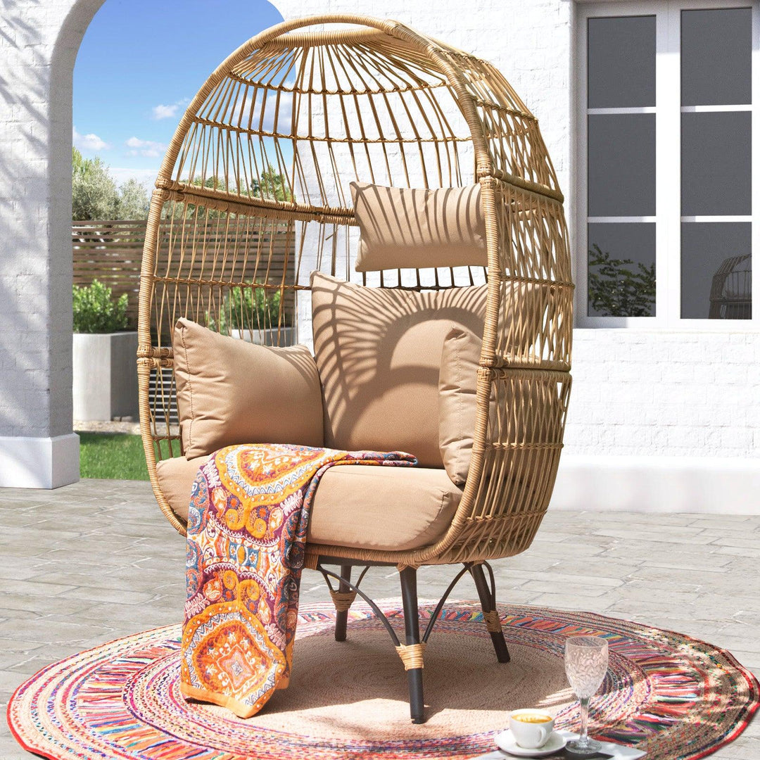 NICESOUL Patio Bohemian Wicker Egg Chair