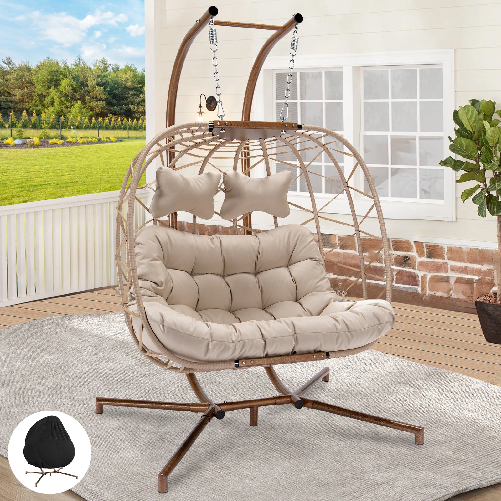 Egg swing chair for two sale