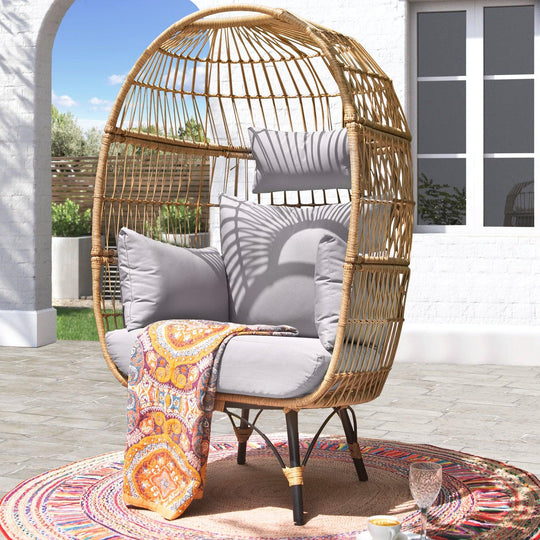 NICESOUL Patio Bohemian Wicker Egg Chair