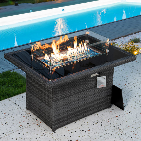 Eden Fire Pit Table in Charcoal - Nicesoul Furniture