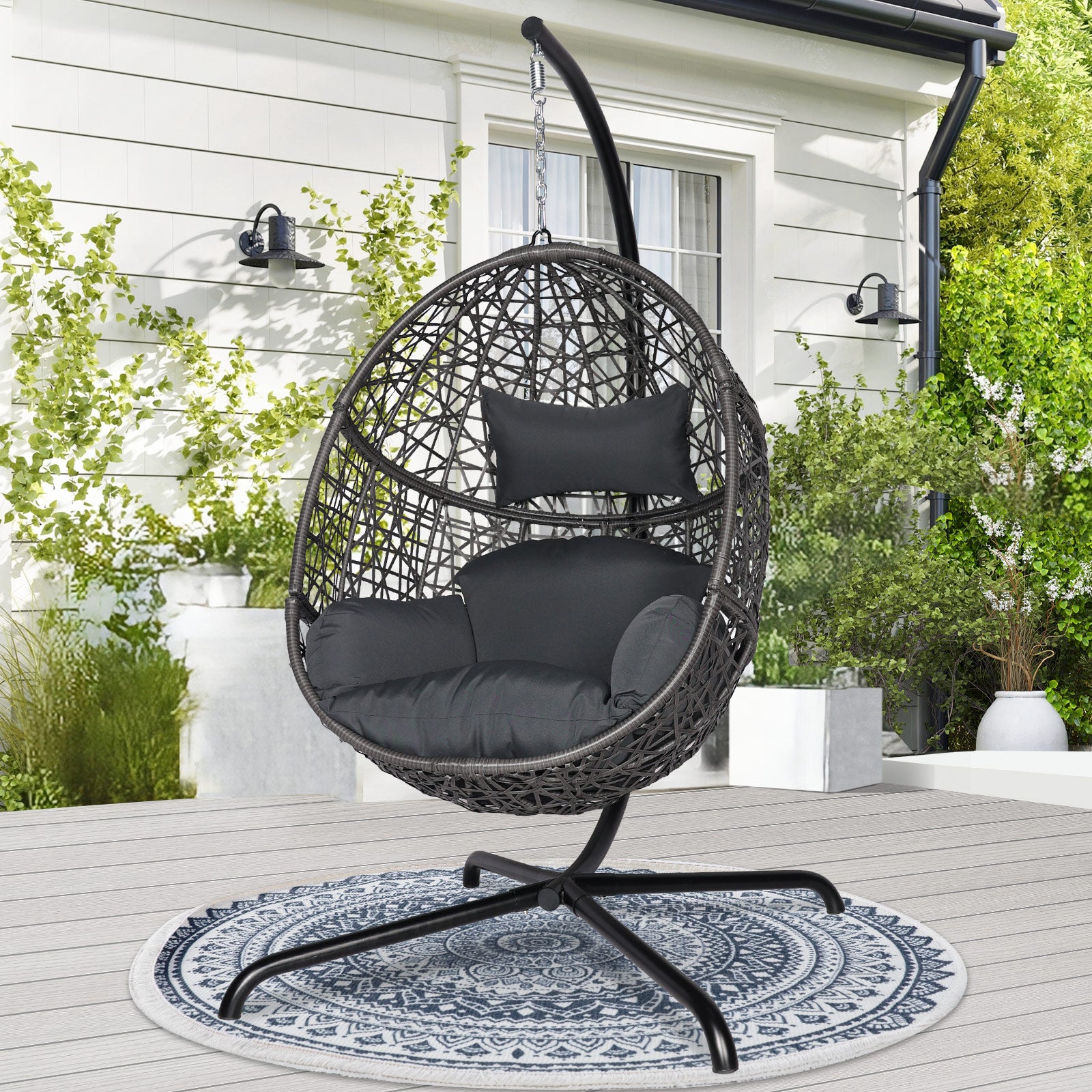 NICESOUL Harmony Outdoor Swing Egg Chair with Stand – Nicesoul