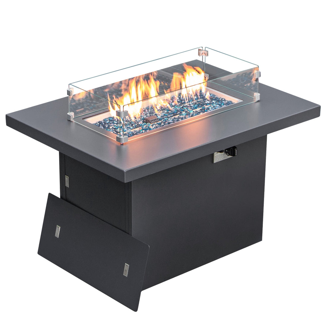 La Jolla Aluminum Fire Pit Table - Nicesoul Furniture