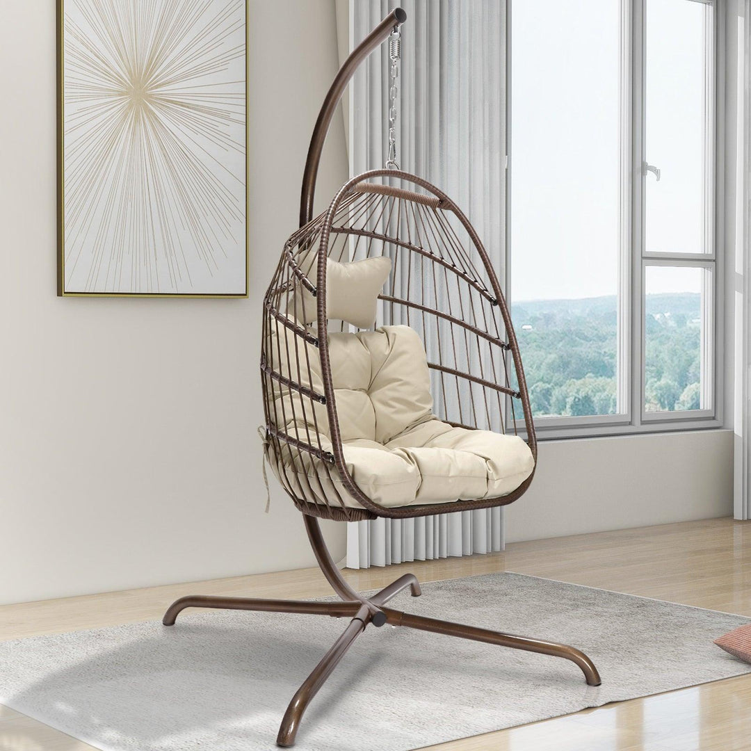 NICESOUL Swing  Egg Chair With Stand Hanging Egg Chair