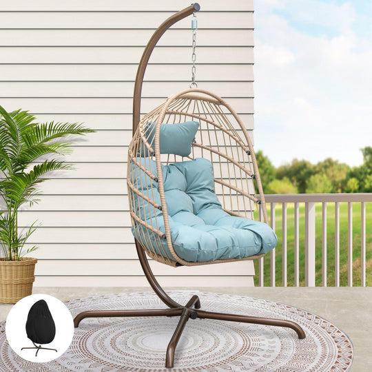 NICESOUL Swing  Egg Chair With Stand Hanging Egg Chair