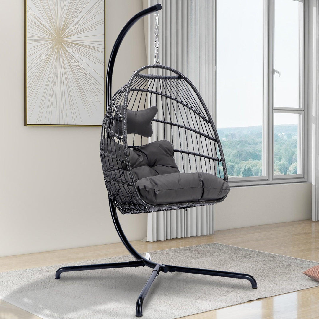 NICESOUL Swing  Egg Chair With Stand Hanging Egg Chair