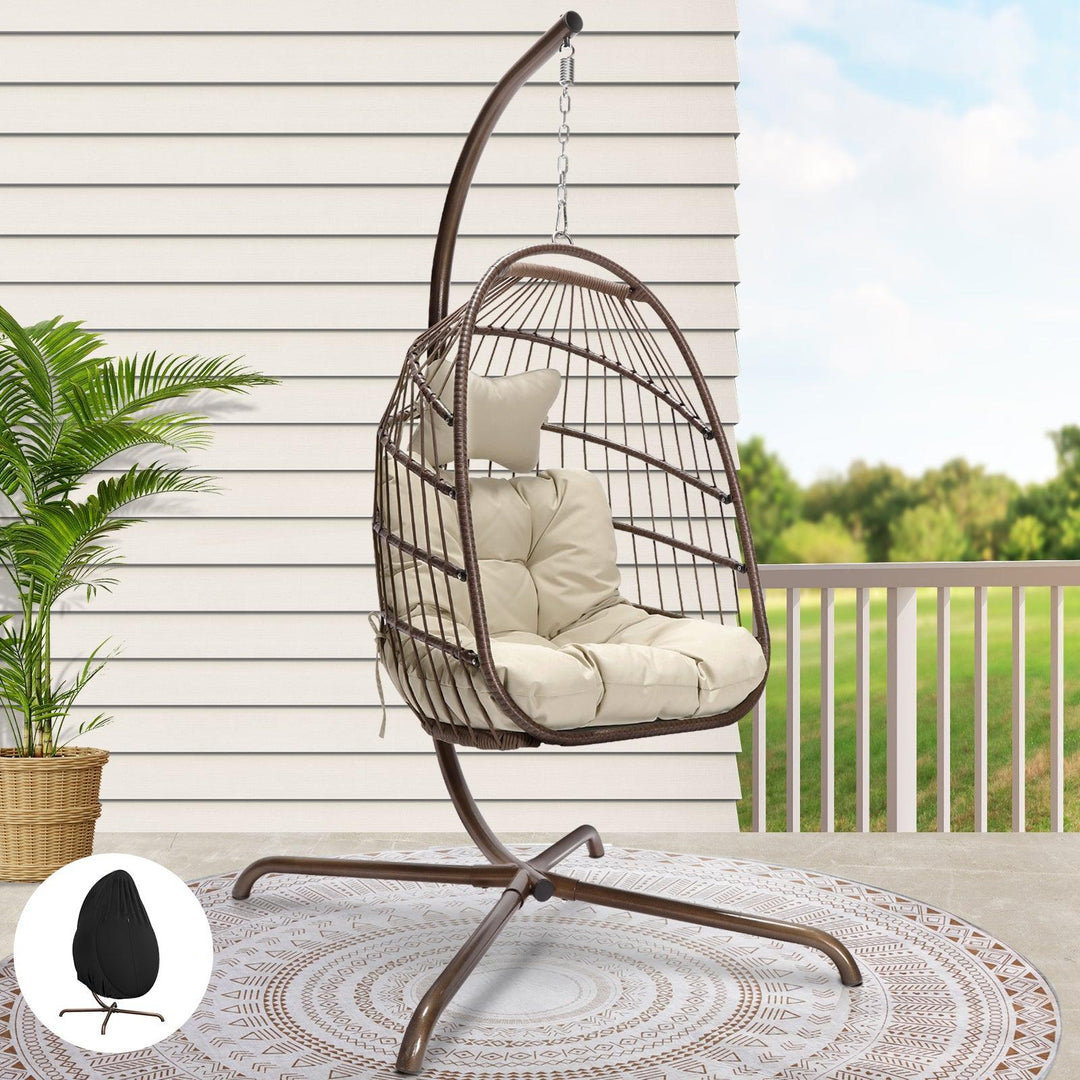 NICESOUL Swing  Egg Chair With Stand Hanging Egg Chair