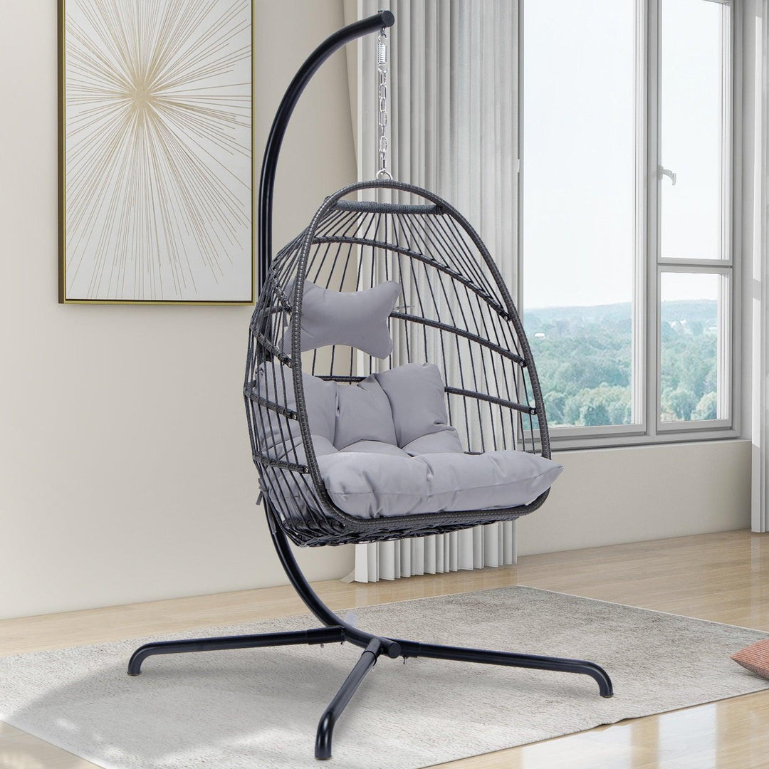 NICESOUL Swing  Egg Chair With Stand Hanging Egg Chair