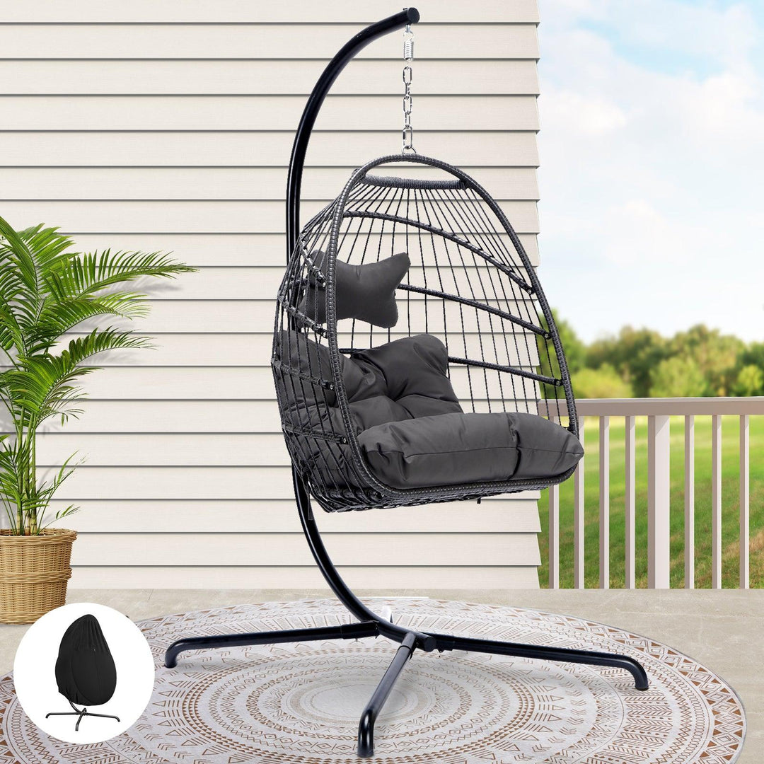 NICESOUL Swing  Egg Chair With Stand Hanging Egg Chair