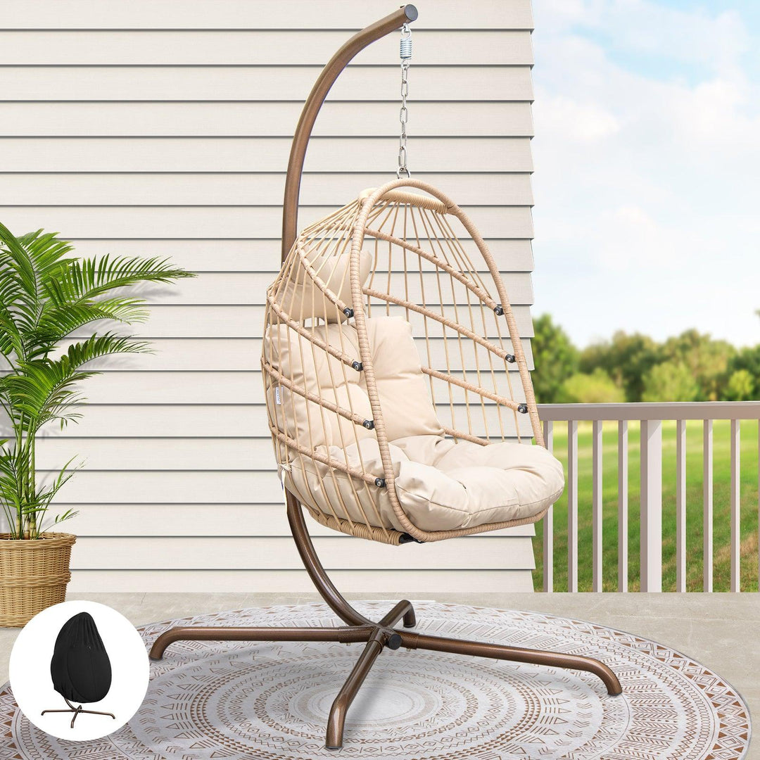 NICESOUL Swing  Egg Chair With Stand Hanging Egg Chair