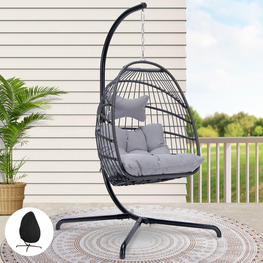 NICESOUL Swing  Egg Chair With Stand Hanging Egg Chair