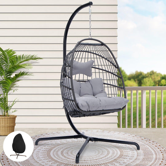 NICESOUL Swing  Egg Chair With Stand Hanging Egg Chair