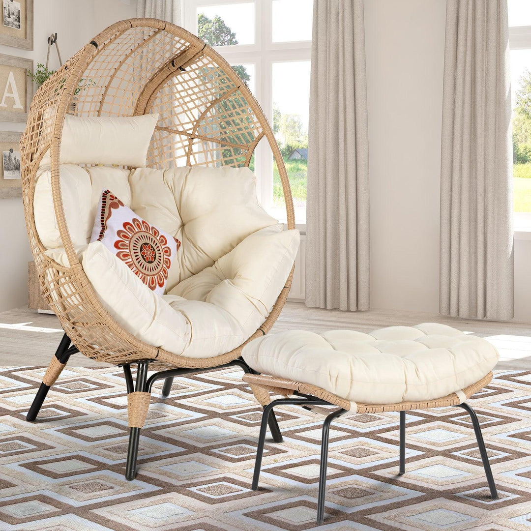 Outdoor Chairs Hampton Bay Woven Egg Swing Chair Cushions Hampton