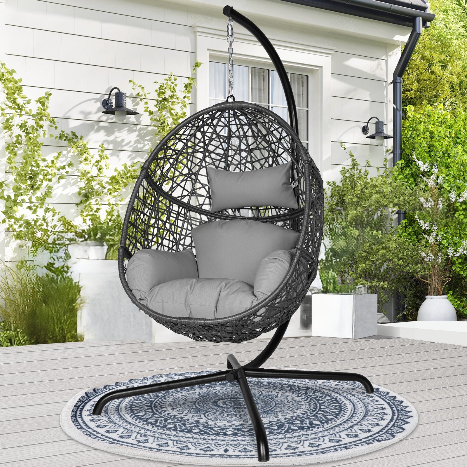 NICESOUL Harmony Outdoor Swing Egg Chair with Stand – Nicesoul