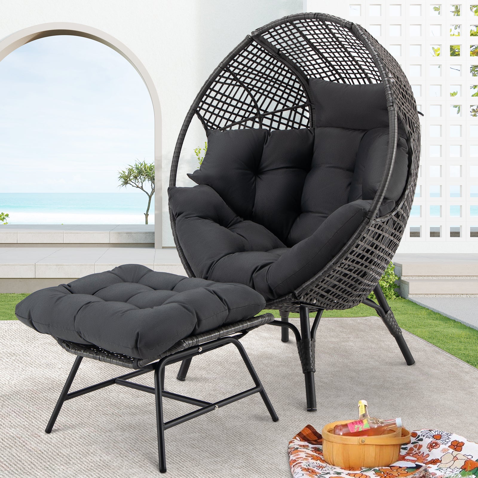 outdoor teardrop chair