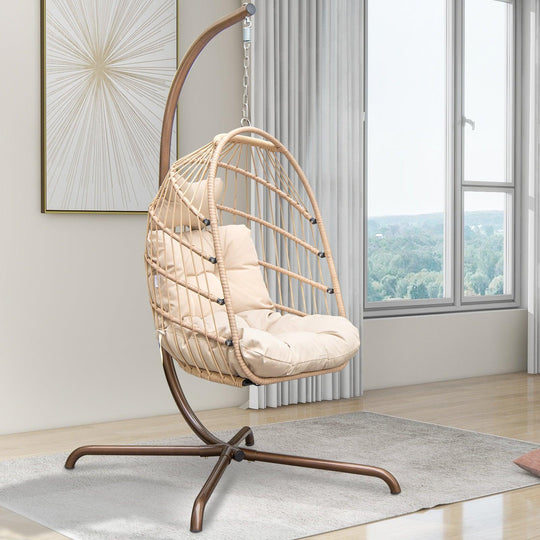 NICESOUL Swing  Egg Chair With Stand Hanging Egg Chair