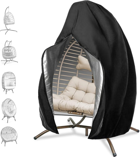 NICESOUL Stationary Egg Chair Cover, Bohemian Wicker Egg Chair Cover