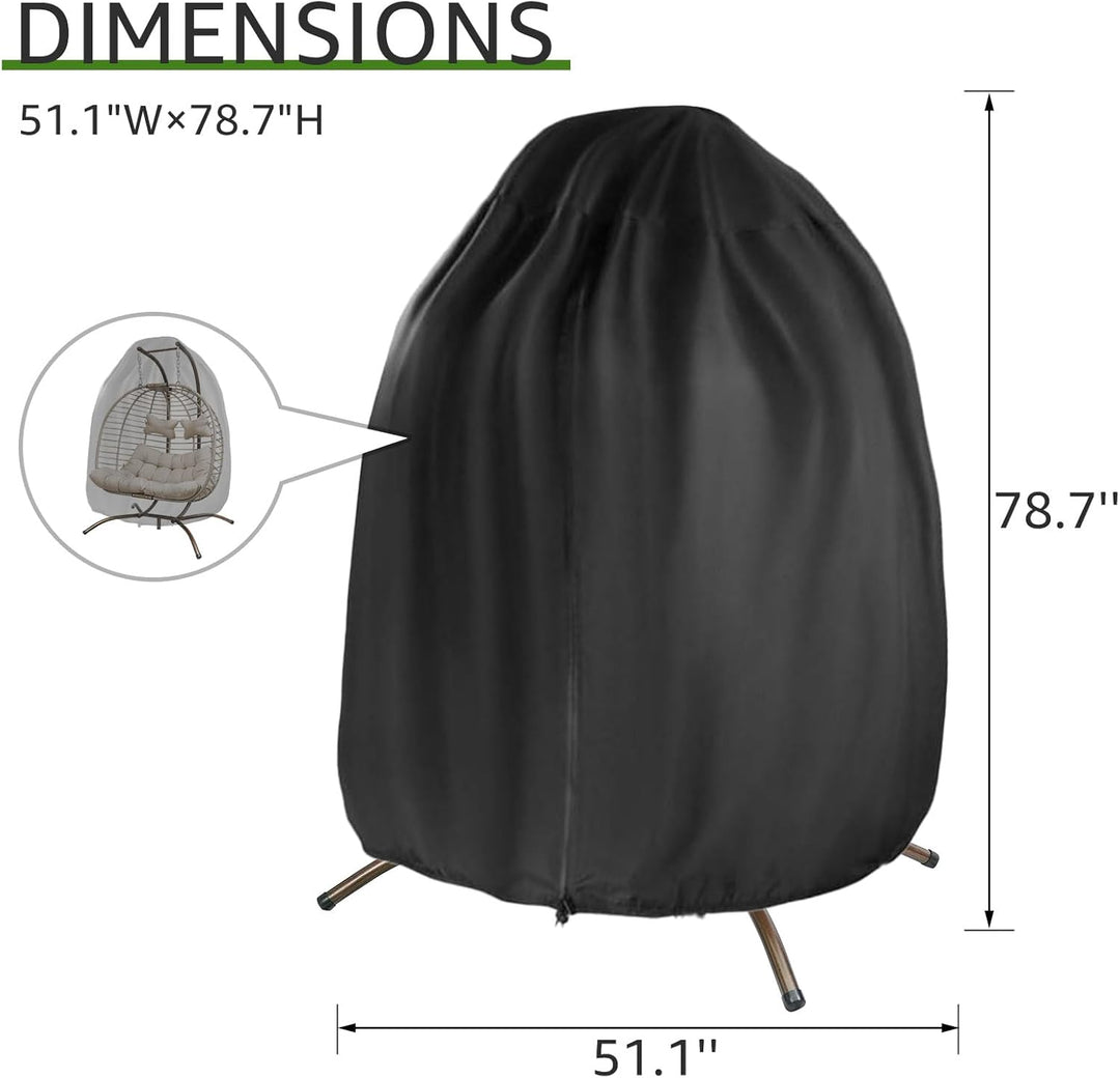 NICESOUL Stationary Egg Chair Cover, Bohemian Wicker Egg Chair Cover