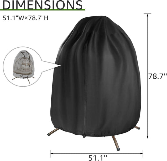 NICESOUL Stationary Egg Chair Cover, Bohemian Wicker Egg Chair Cover