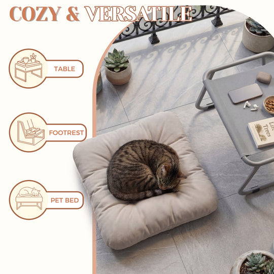 NICESOUL Outdoor Lounge Chair with Ottoman – 400LB Heavy-Duty Patio Chair, Beige