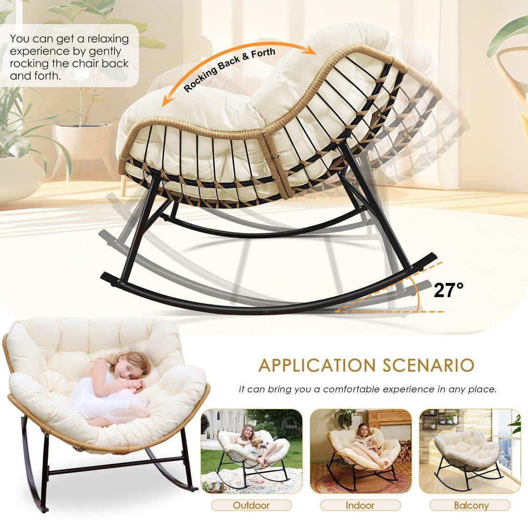 Papasan Chair Outdoor Rocking Chair Home Depot NICESOUL Outdoor