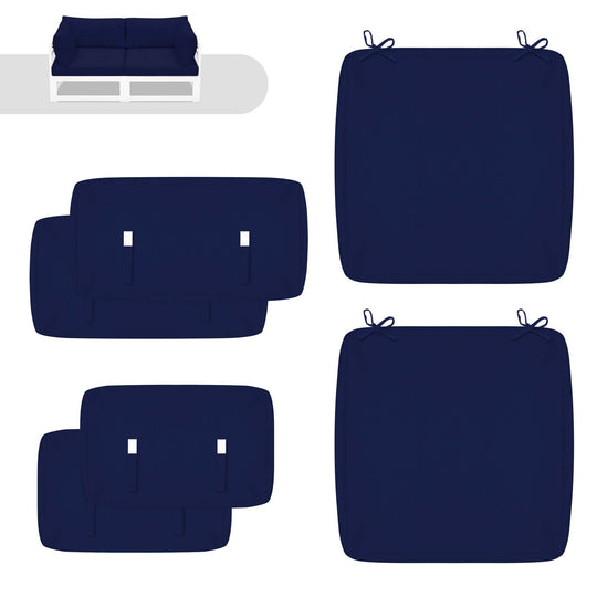 Aluminum Sofa Cushion Cover Set For 2 Seat