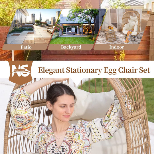 Montmatre Stationary Egg Chair-2 Seat - Nicesoul Furniture